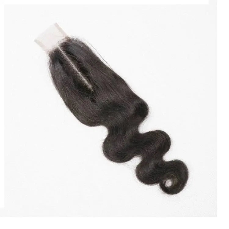 Straight natural colour human hair wig for women with hand-woven construction
