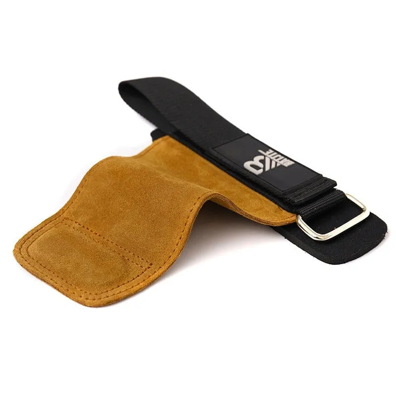 Brown fitness wrist protector bands for pull-up and bar workout hand protection