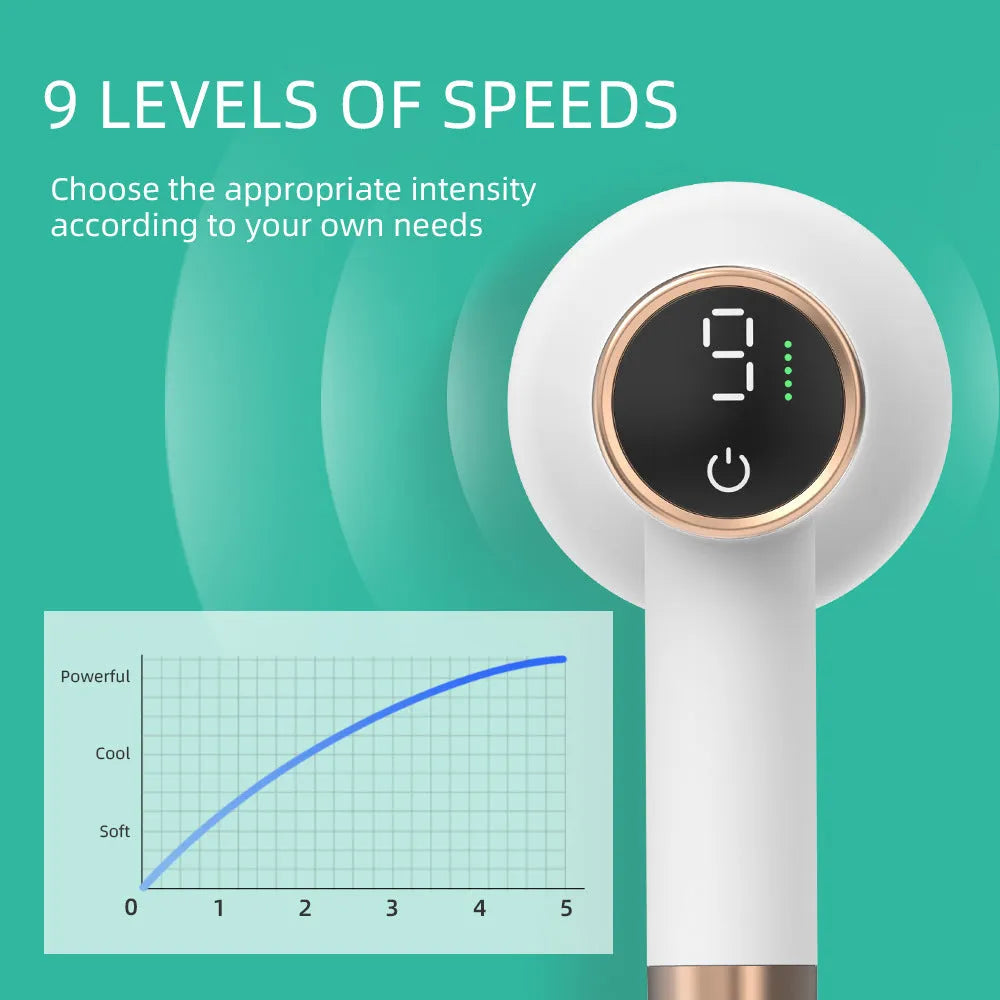 White mini portable wireless charging massage gun with brushed motor and ABS body