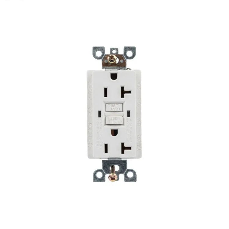 American Standard Fault Grounding Protector Socket 6 Holes 20A Rated Power Plastic Construction LTG20WR Model for Electrical Safety Protection Power Strip Style Outlet