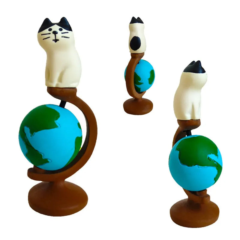 Cartoon Statue of Liberty travel cat resin craft figurine decorative ornament