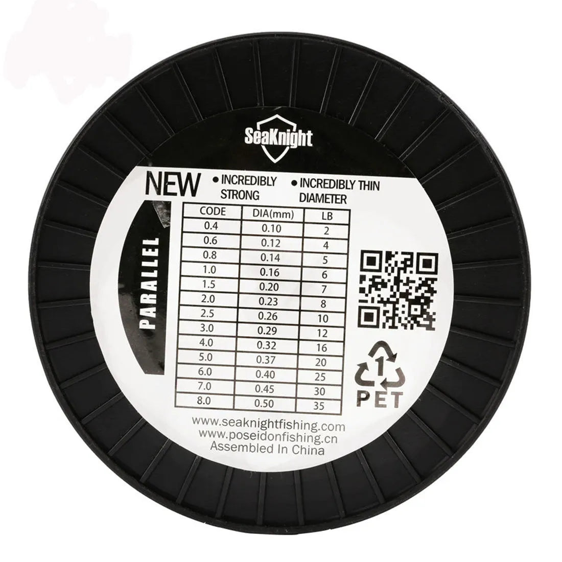 Seaknight1000 M nylon fishing line spool showing colour and diameter options for reel fishing