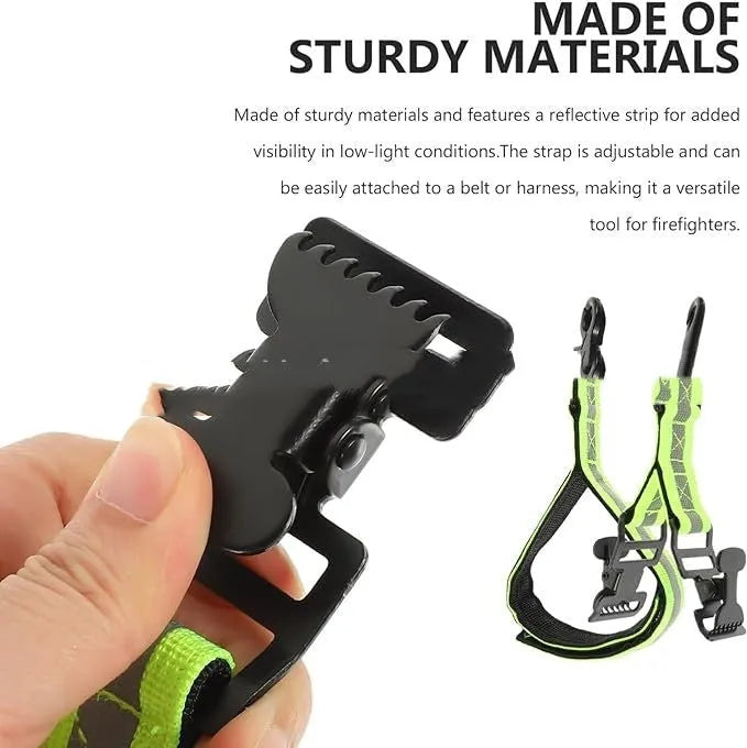 Fluorescent green metal buckle clip for industrial safety gloves with S size marking