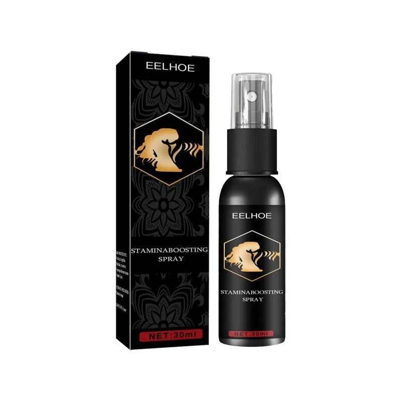 30ml bottle of men's treatment oil spray for hip moisturising and massage.