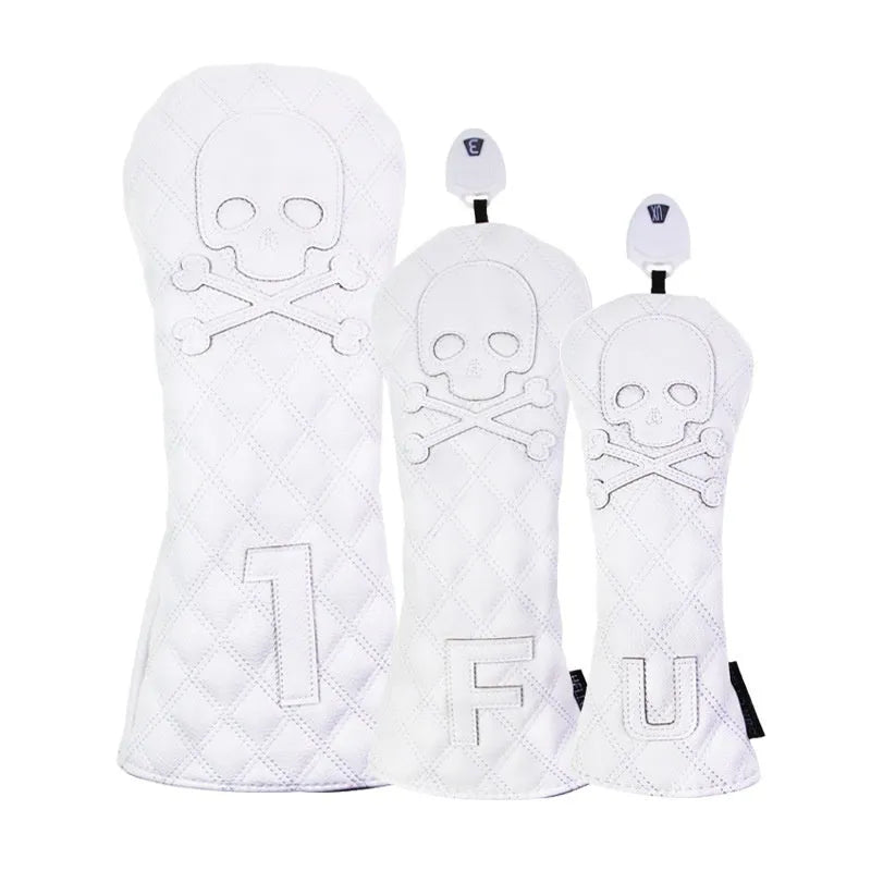 Black and white PU waterproof protective cover for a golf wooden pole.
