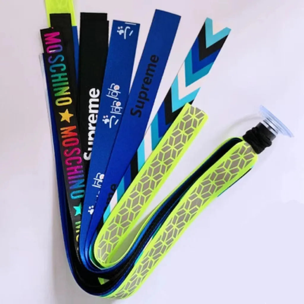 A colourful helmet streamer accessory for children's sports helmets and doll decoration.