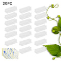 Set of sticky plastic wall-mounted brackets for punch-free bedside data cable organisation