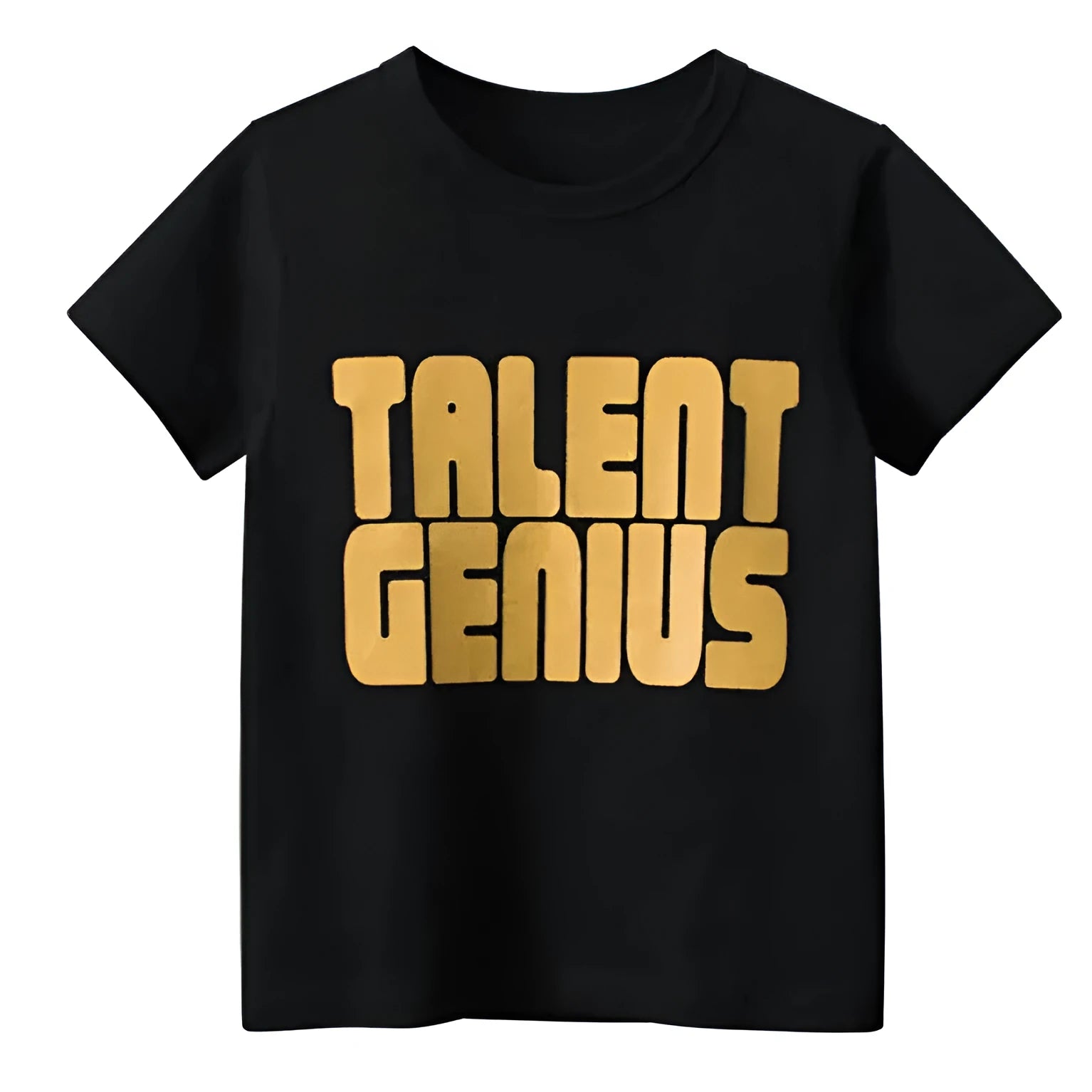 Men's black geometric print street fashion pullover with loose fit and short sleeves
