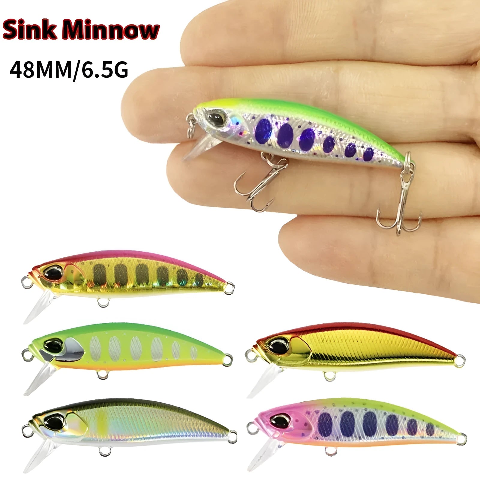 48mm Japanese mino fishing lure for Mandarin Fish and Snakehead fishing