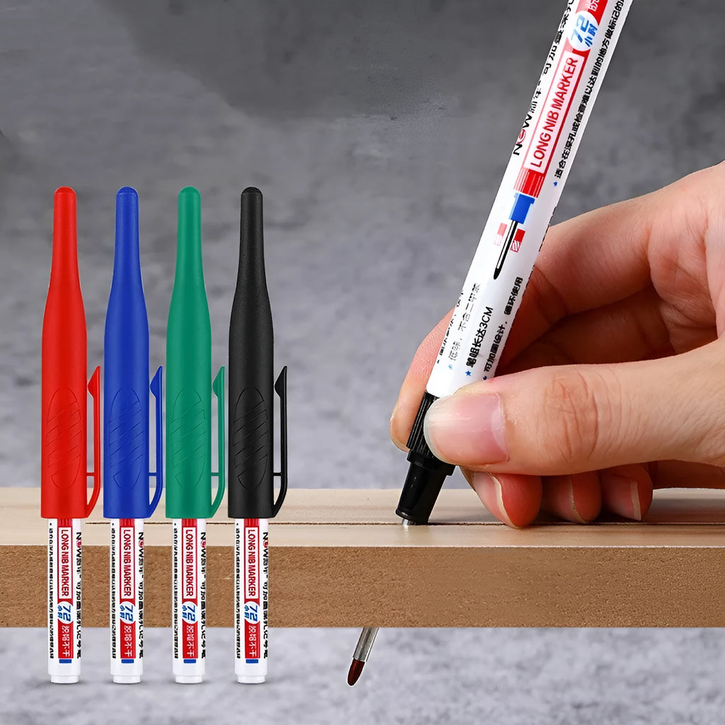 Oil-based woodworking marker pen 15.2 cm length in black red blue green colours