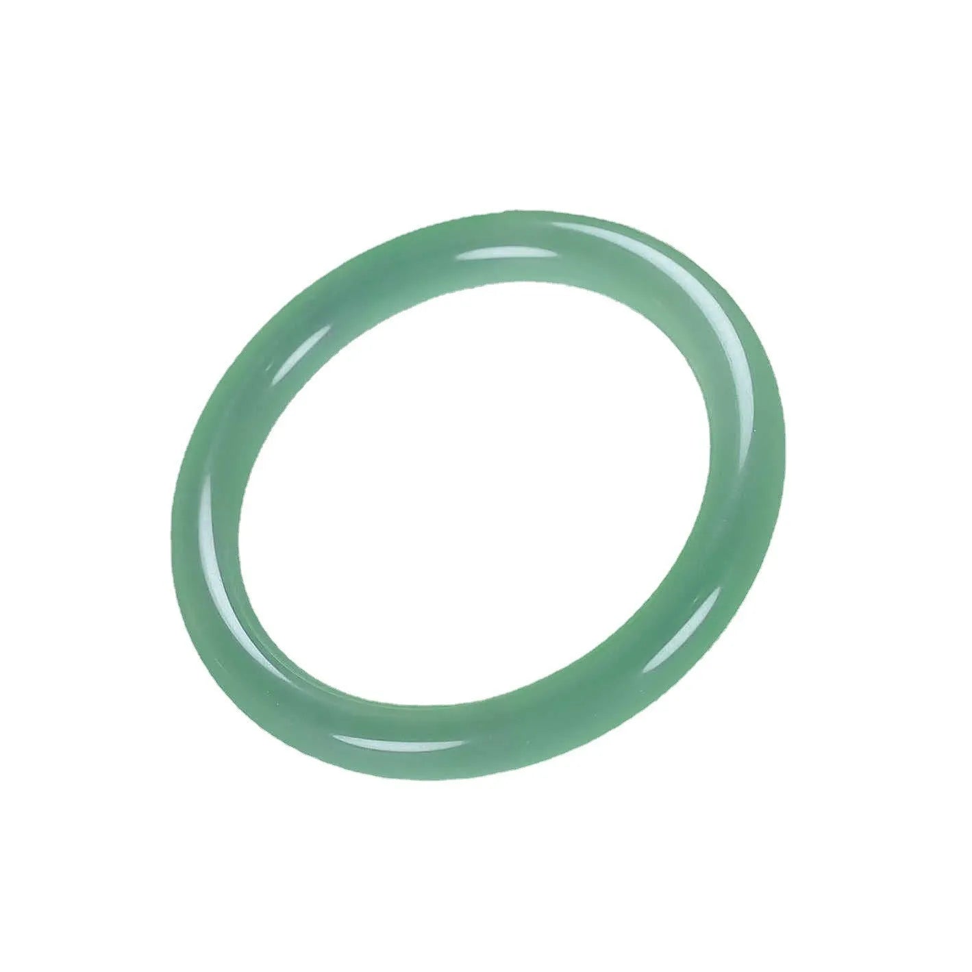 Jade bracelet with floating flower design and auspicious cloud patterns in ice-like emerald finish