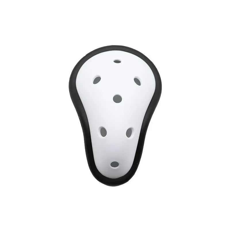 Rubber sports groin protector for adult and children, used for boxing, martial arts, rugby, and hockey.