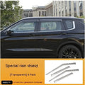 Black Warrior and translucent window deflector sets for a 2023 Mitsubishi Outlander.