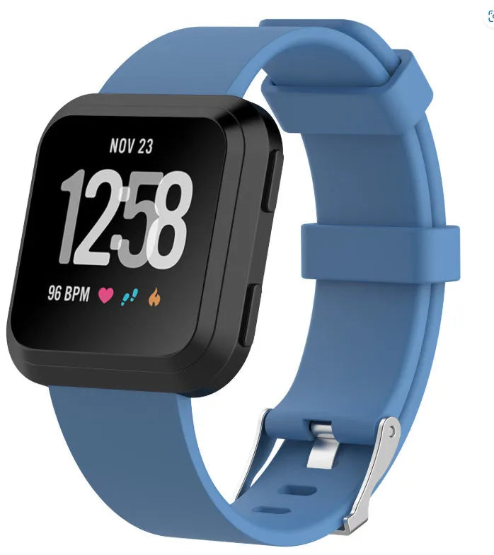 Fitbit Versa Lite replacement watch strap in multiple colours showing large and small size options
