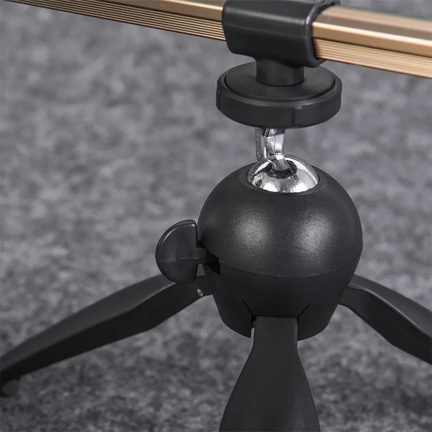 Aluminium ice fishing rod holder bracket with triangle tripod base for small fishing rods