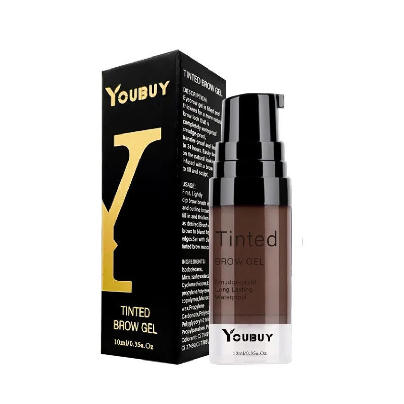 Waterproof eyebrow cream pencil in brown, black, dark grey and golden yellow shades