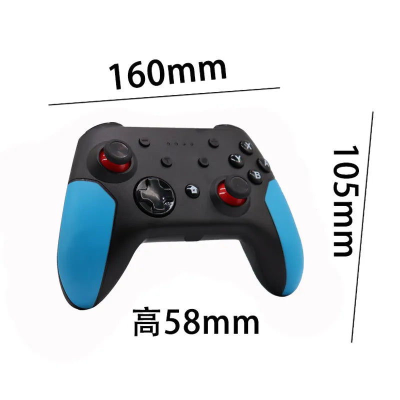 Switch Bluetooth gamepad controller with vibration in blue and red colour combination