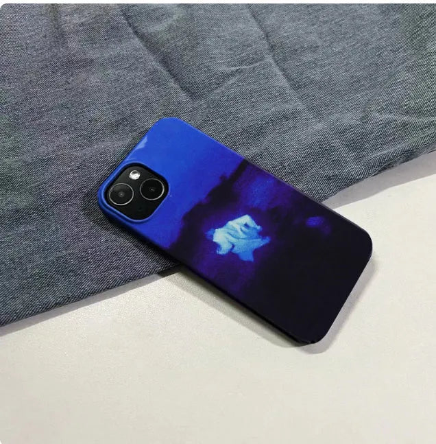 Glossy hard shell phone case with art design for Apple iPhone