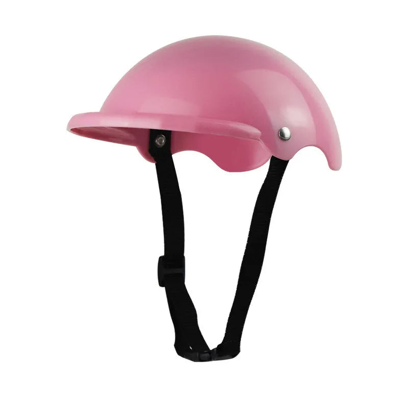 S size plastic pet helmet for motorcycle safety in four colour options