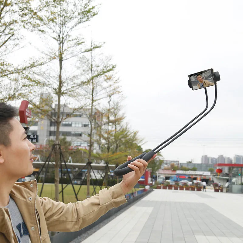 Baseus flexible mobile phone holder showing 360 degree rotation and shockproof bubble support for 4-10 inch devices