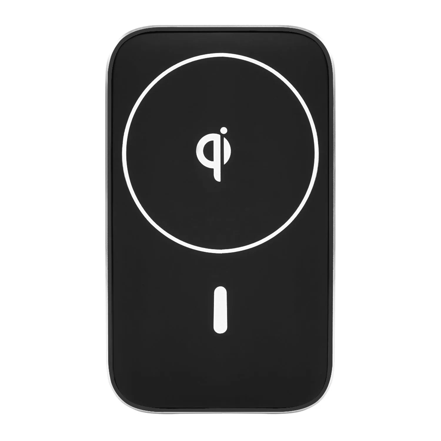 Black M6 magnetic wireless car charger bracket with LED indicator for dashboard or windscreen mounting