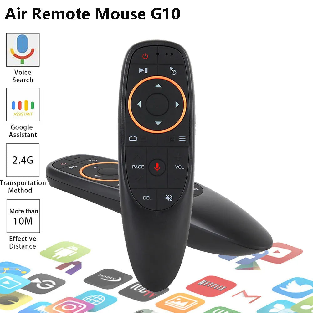 G10 G10S intelligent voice remote control with silicone buttons and plastic shell