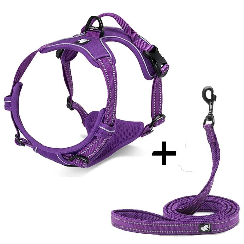 Dog Breast Strap Traction Harness for Small Medium Large Dogs Adjustable Chest Fit Black Blue Brown Orange Purple Red Sizes XS S M L XL