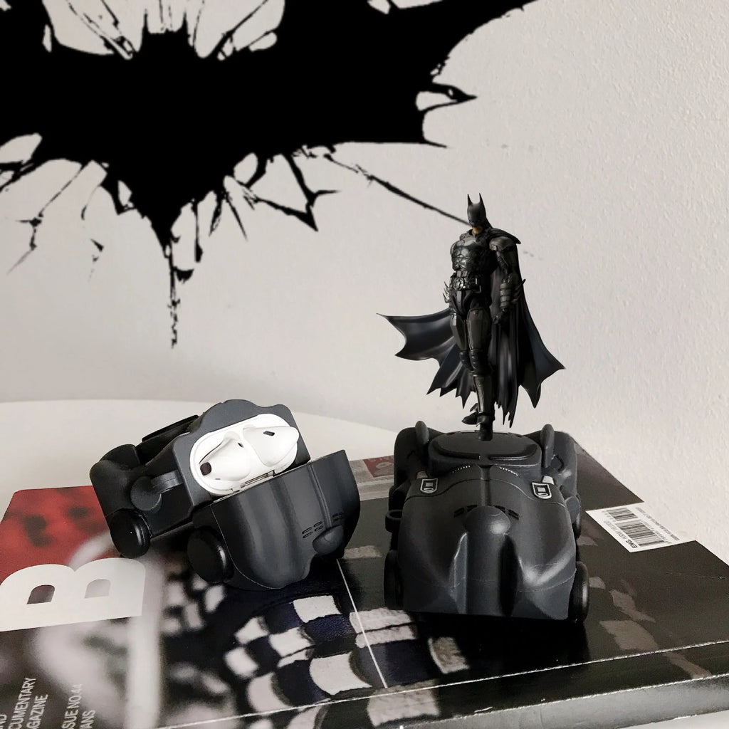 Creative bat chariot Bluetooth headset cover for AirPods in black TPU silicone