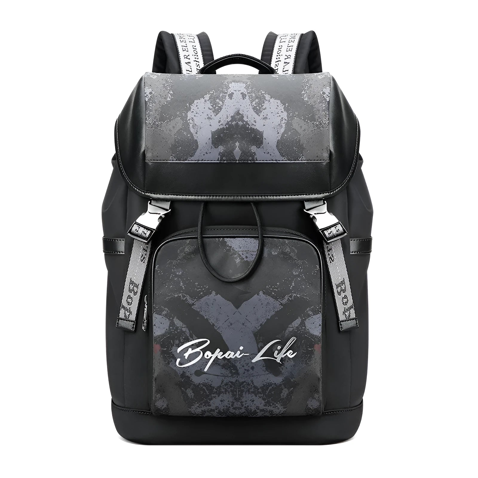 BOPAI LIFE outdoor fashion backpack in camouflage with microfiber synthetic leather and fabric, 31.5x195x47 cm