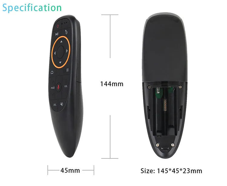 G10 G10S intelligent voice remote control with silicone buttons and plastic shell