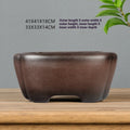 Handmade antique square purple clay ceramic bonsai flower pot with 41cm external size