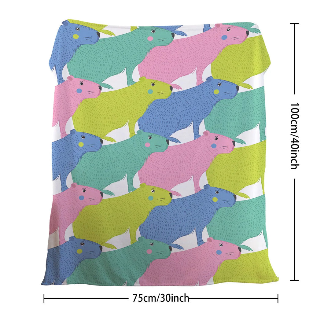 Soft flannel cartoon dolphin pet theme blanket in pink, size 130x150cm