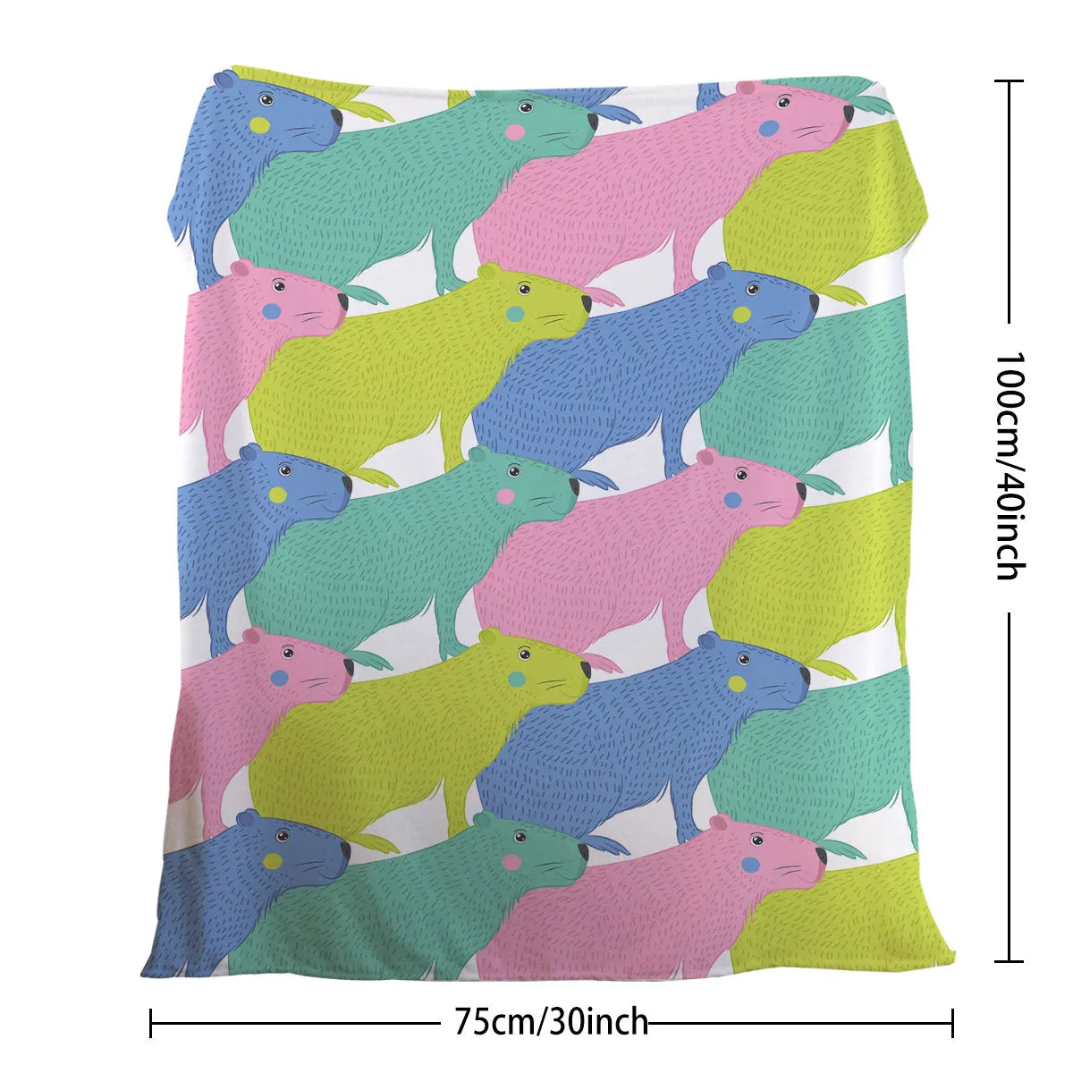 Soft flannel cartoon dolphin pet theme blanket in pink, size 130x150cm