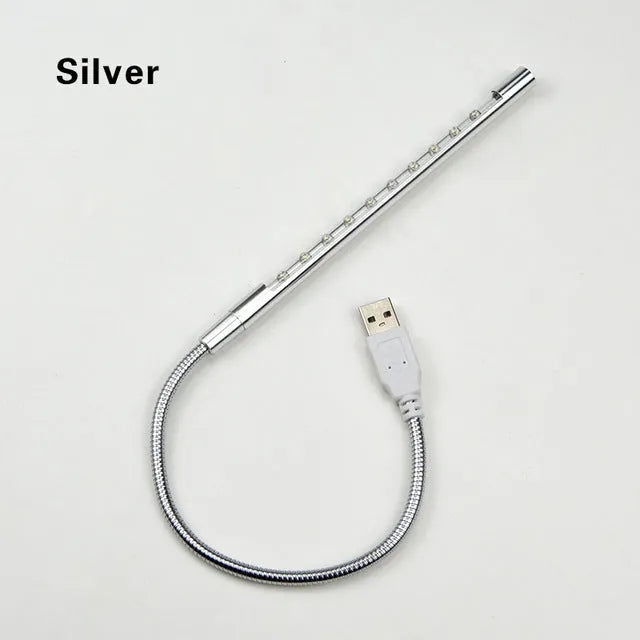 Spiral USB LED night light with aluminium alloy shade in multiple colour options