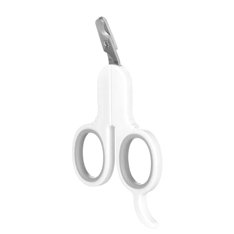 Professional pet nail clippers with curved 20º tips and ergonomic rubber handle for cats and small dogs