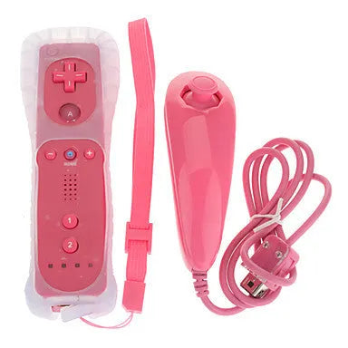 Wii wireless left and right hand gamepad controllers in multiple colour options with rubber sleeve and hand rope