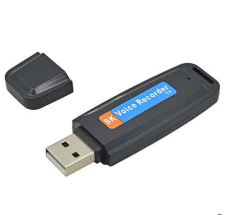 SK-001 black and white creative USB flash drive with plastic shell showing dimensions 70mm x 21mm x 9.4mm
