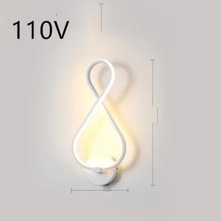 Minimalist Nordic LED wall lamp with silicone shade for bedroom bedside lighting