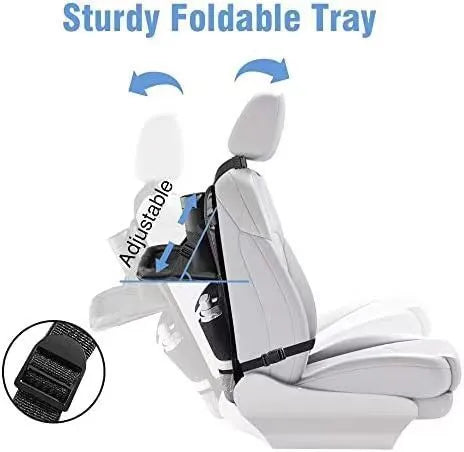 Black Oxford cloth car seat back buggy organiser with hanging design for pushchair storage