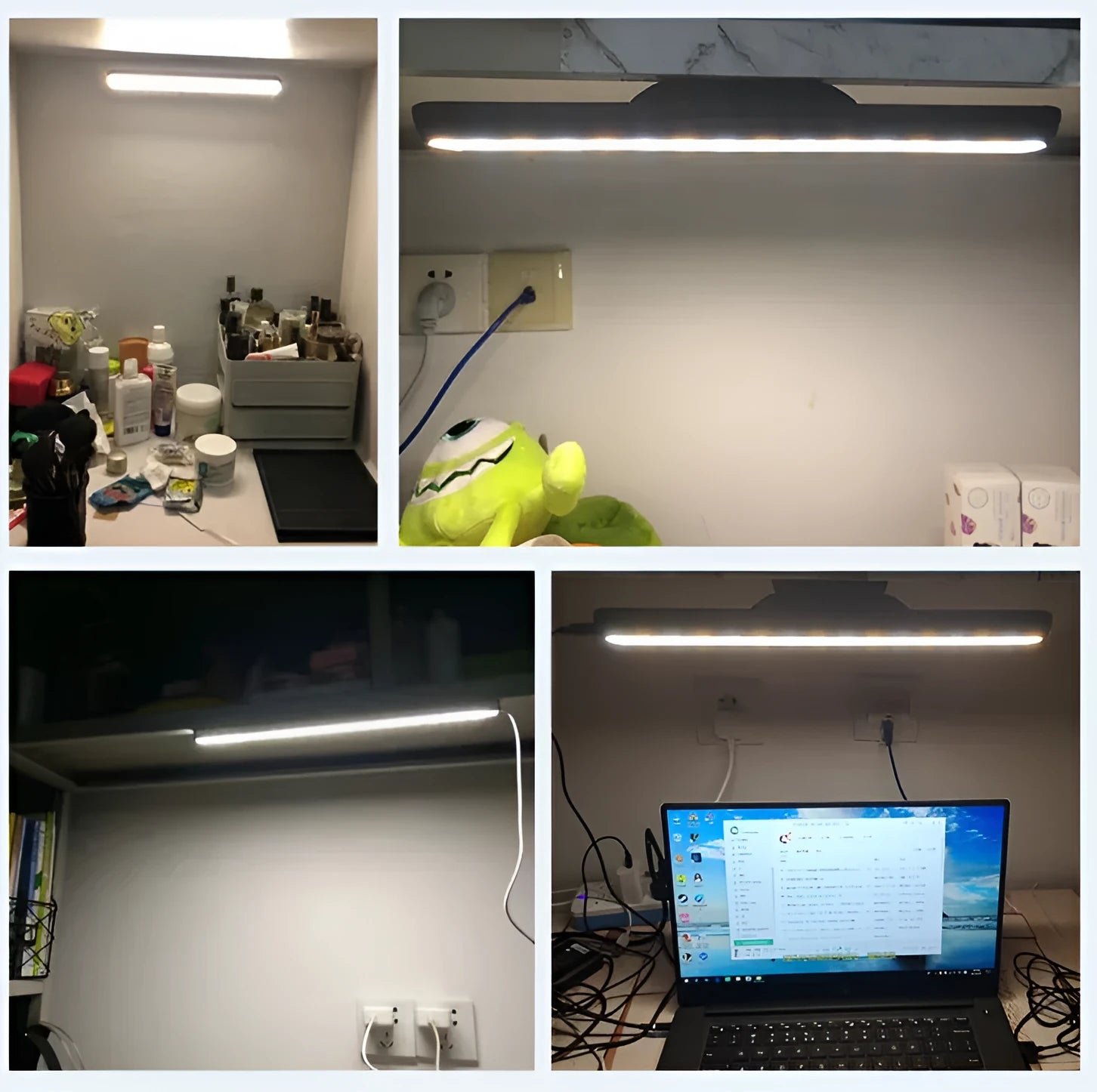 Cool charge type magnet adsorption eye protection desk lamp LED light bar with USB cable on desk