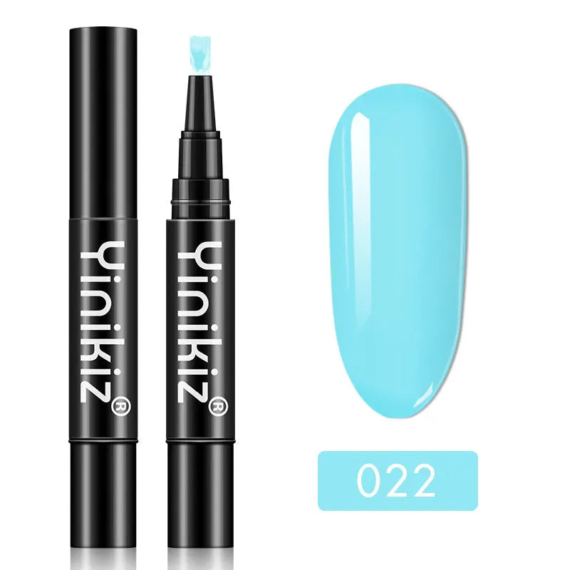 Gel nail art pen with high colour saturation and LED UV cure option