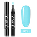 Gel nail art pen with high colour saturation and LED UV cure option