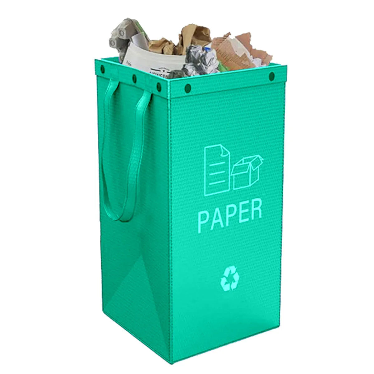 Blue 40-litre reusable PP plastic bin bag with dimensions 30cm wide by 50cm high.