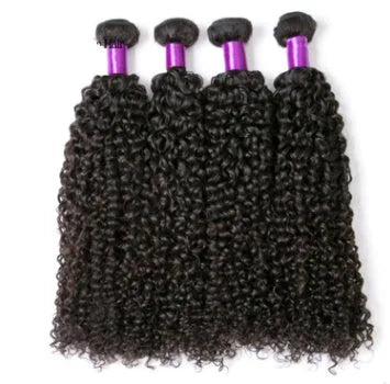 Brazilian virgin human hair kinky curly wig with curtain bangs in natural black colour