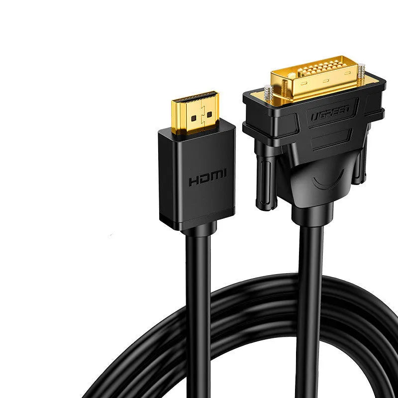 HDMI adapter cable with rotating connectors for laptop to display connections in four length options