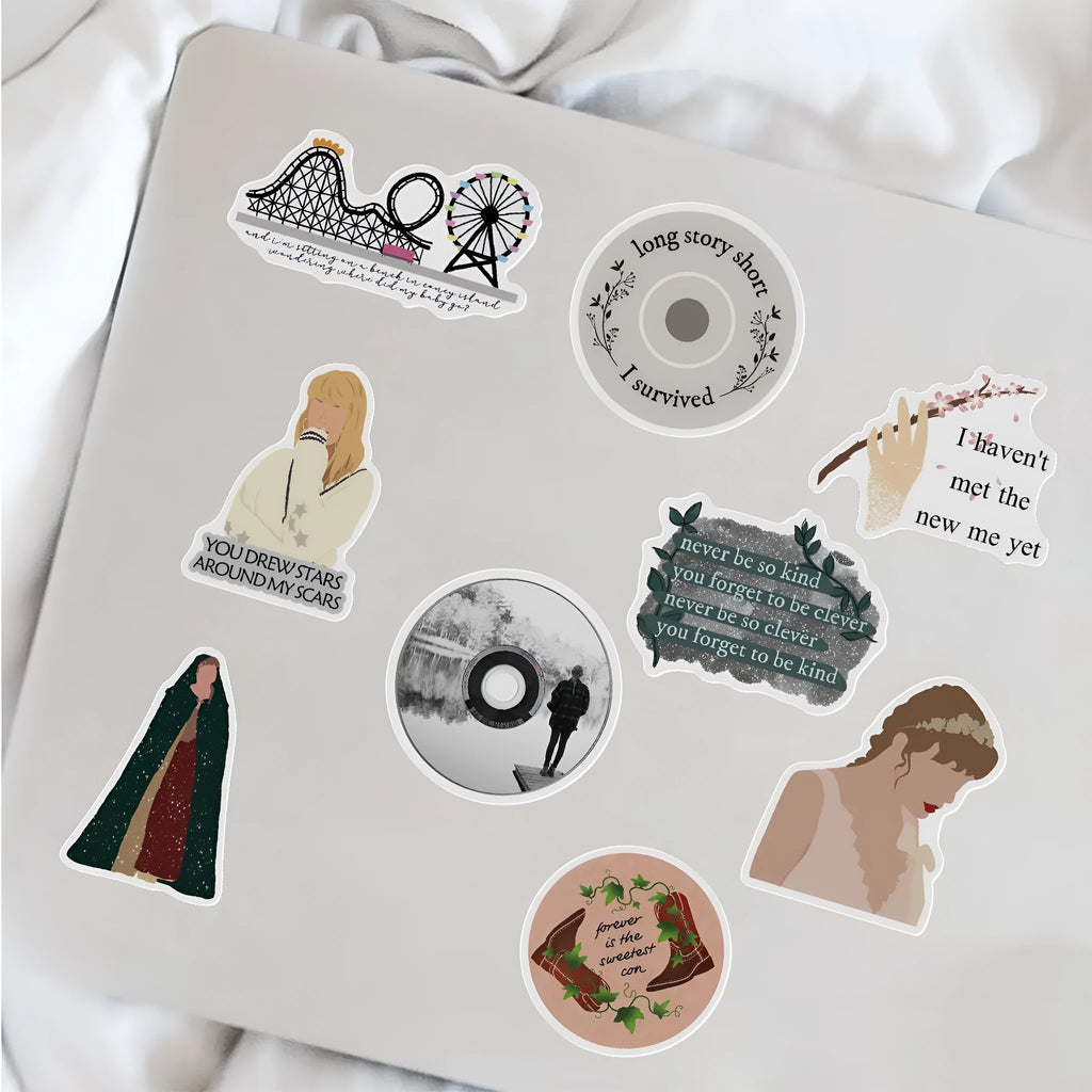 50 waterproof adhesive stickers with graffiti cartoon designs for luggage and travel accessories