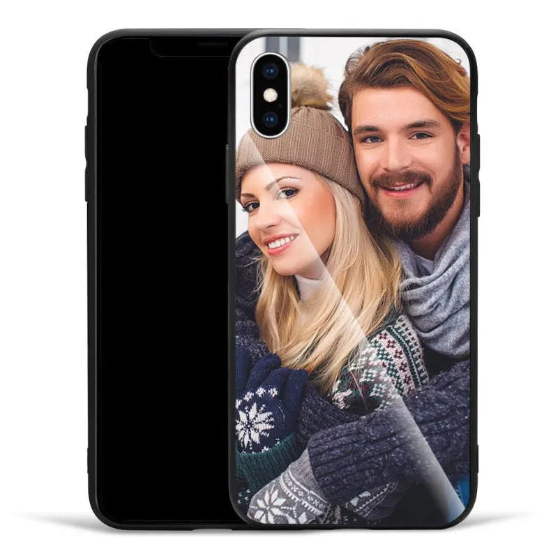 Patterned compatible iPhone case with raised bumper edge and precision cut outs for camera and ports