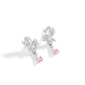 Crystal butterfly stud earrings made from 925 sterling silver with sparkling accents