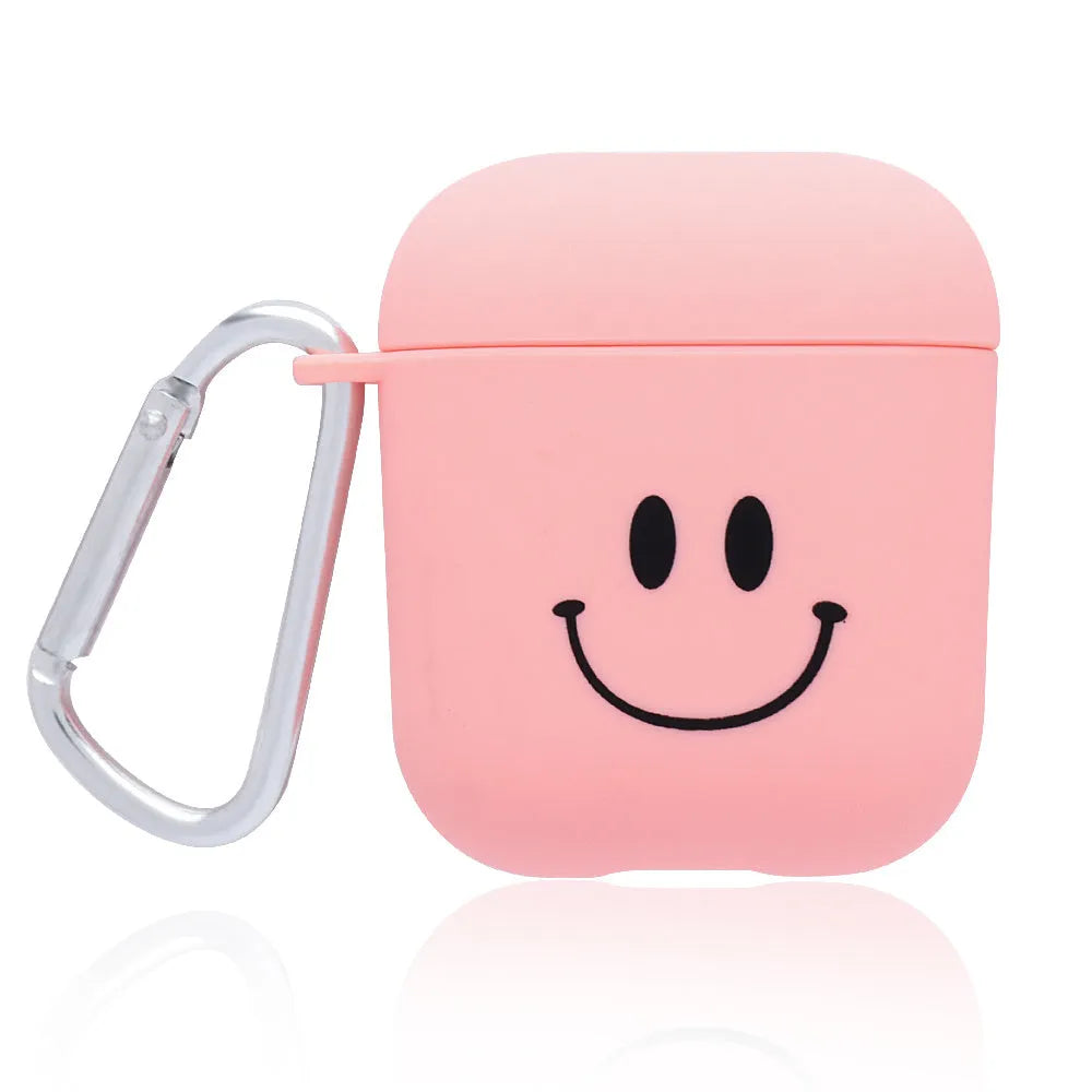 Black and pink PC plastic AirPods earphone cover with decorative style options