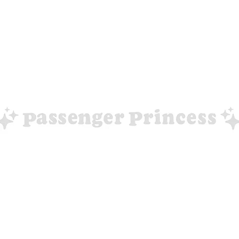Passenger Princess decorative vinyl sticker for car rearview mirror, 12.5cm size in multiple colour options.